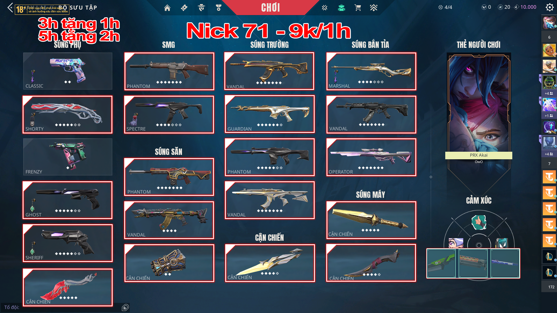 Tài khoản Valorant 71 - Giá rẻ - Uy tín - Bảo hành