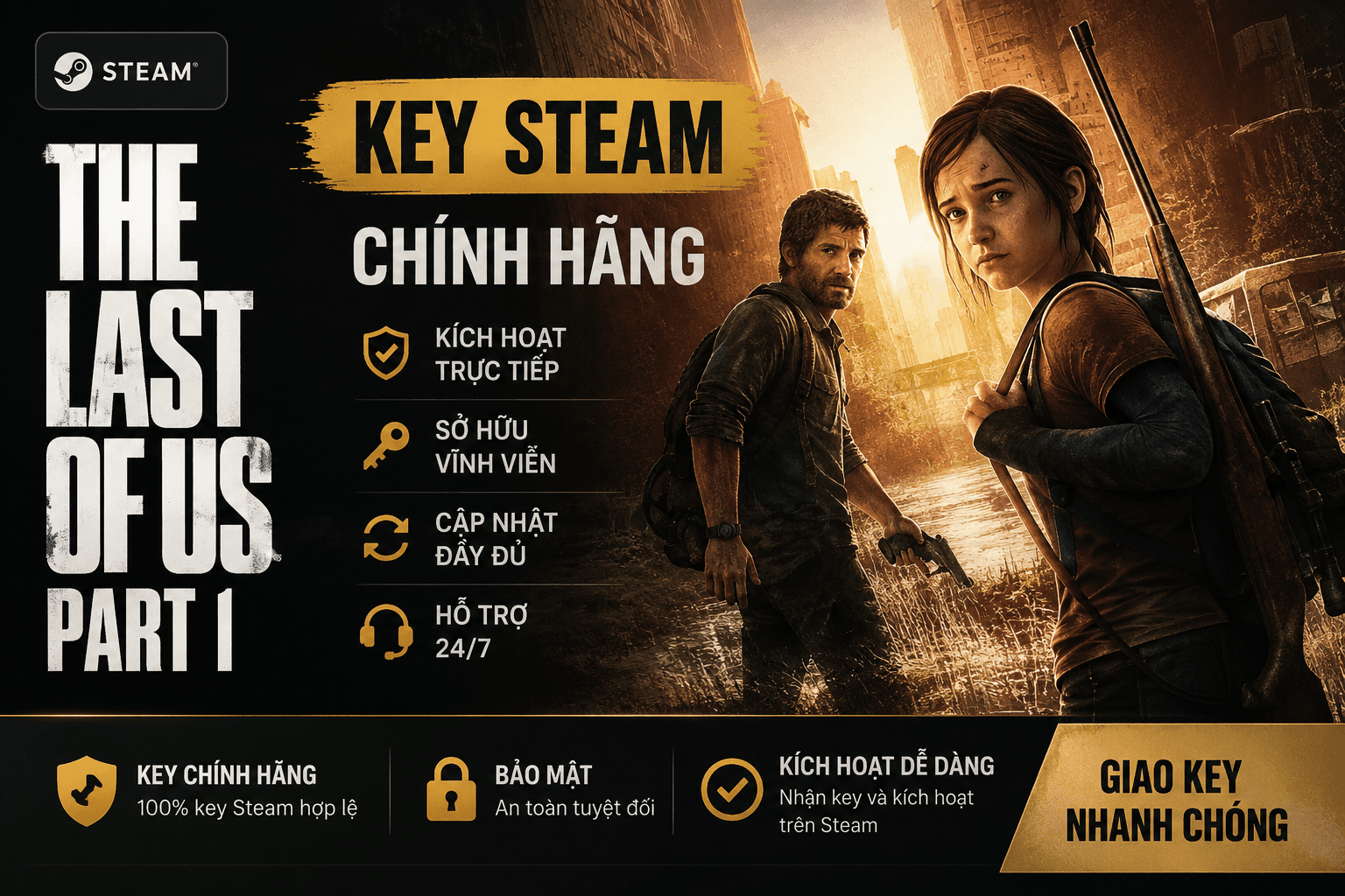 Key Last Of Us – Share Steam Chính Hãng