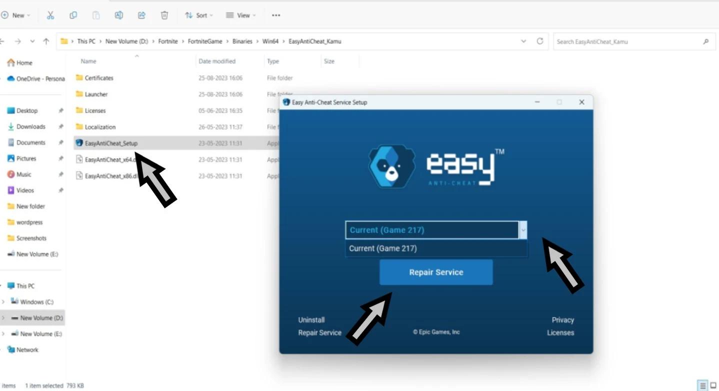 Các file liên quan đến Easy Anti-Cheat