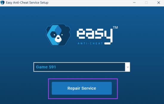 Cửa sổ cài đặt Easy Anti-Cheat Setup